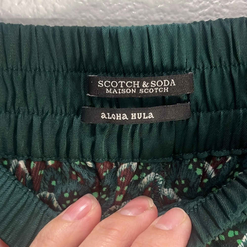 Anthropologie Scotch & Soda green printed shorts size medium - Picture 4 of 6